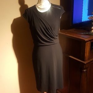 Vince Camuto draped black dress